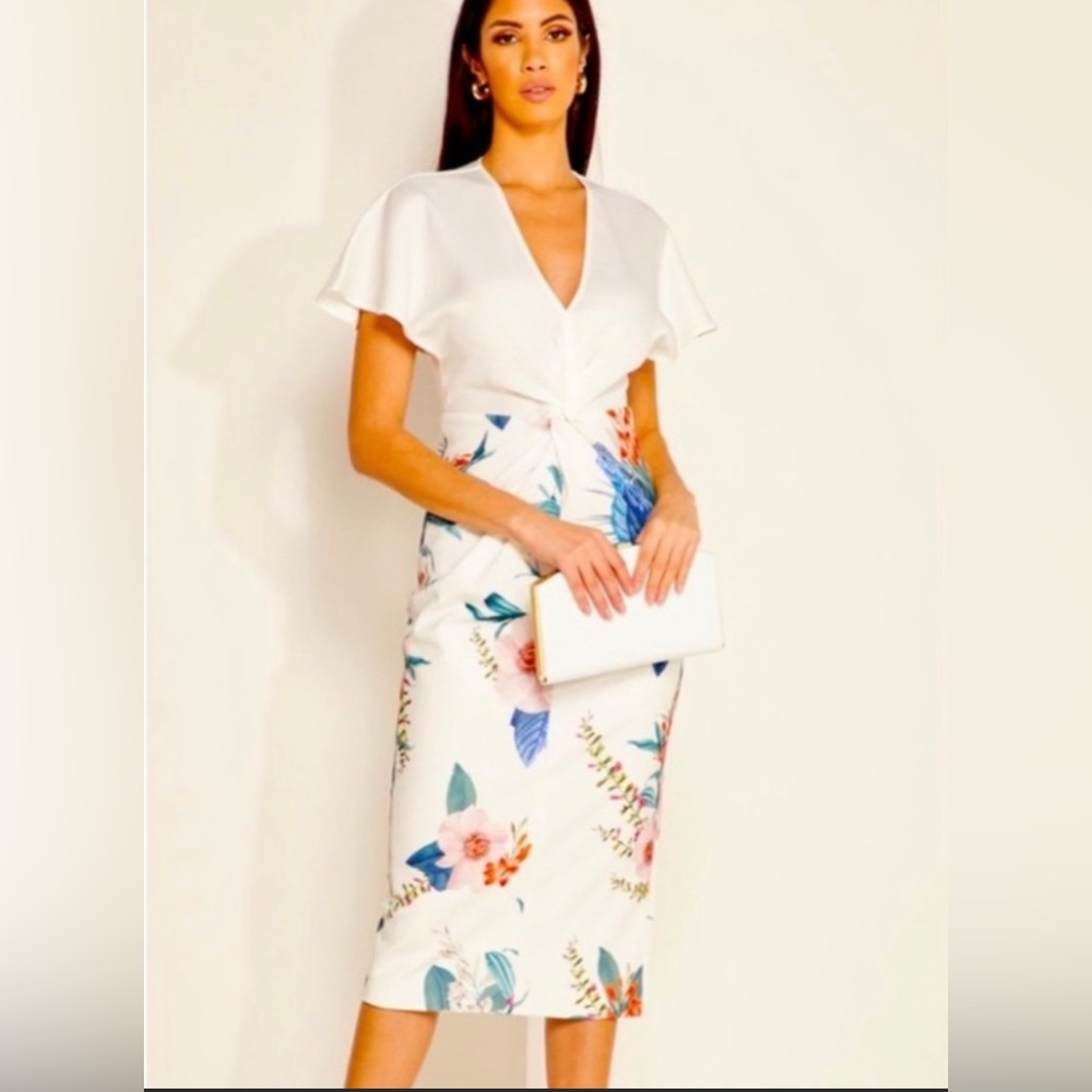 Sale Ted Baker Nerris Jamboree Twist Detail Dress Siz… Gem